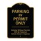 Signmission Designer Series-Parking By Permit Vehicles Without Permits Will Be Towed, 24" x 18", BG-1824-9940 A-DES-BG-1824-9940 - alternate 1
